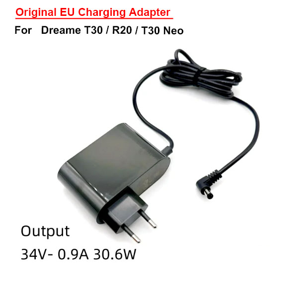 Original EU Charging Adapter For   Dreame T30 / R20 / T30 Neo 