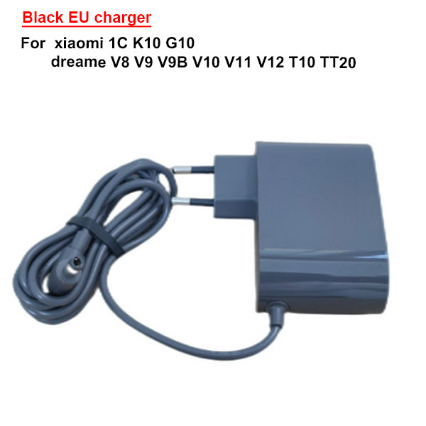 Black EU charger For  xiaomi 1C K10 G10/ dreame V8 V9 V9B V10 V11 V12 T10 TT20 