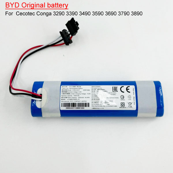  BYD Original battery For  Cecotec Conga 3290 3390 3490 3590 3690 3790 3890 