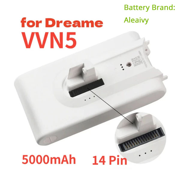  Aleaivy 5000mah Lithium Battery for Dreame VVN5