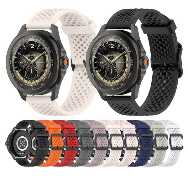  22mm Breathable silicone strap For MI S4 Sport 