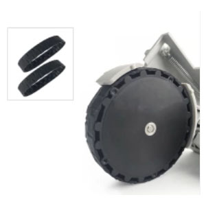 (black)Vacuum Cleaner Wheel Tire Skin for Roborock S50 S55 S6 S5Max 