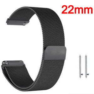  (Black) 22mm Fashion Business Wristband For Huami 1/2/2s/3/GTR 47MM  