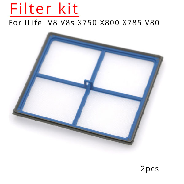  Filter  Kit for iLife V8 V8s X750 X800 X785 V80 (2pcs)