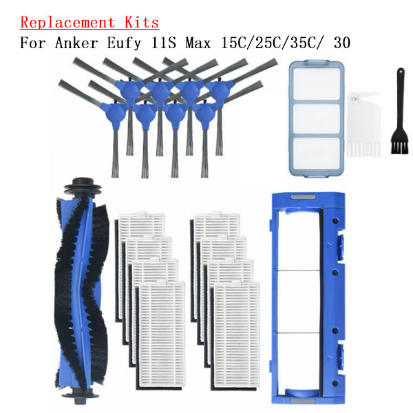  Replacement Kits For  Eufy Robovac 11S, Robovac 15C, 25C, 35C, Robovac 12, Robovac 30, Robovac 15T  