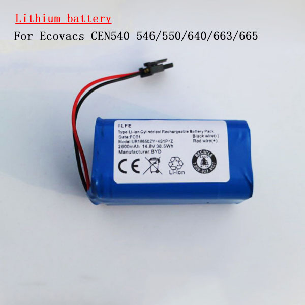 2600mAh Lithium battery For Ecovacs CEN540 546/550/640/663/665