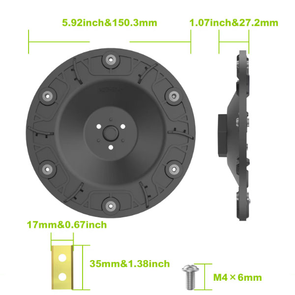  Robot Lawnmower Turntable with 6 Blades for Worx Landroid S&M (Until 2020), Landxcape, Kress & Einhell _1