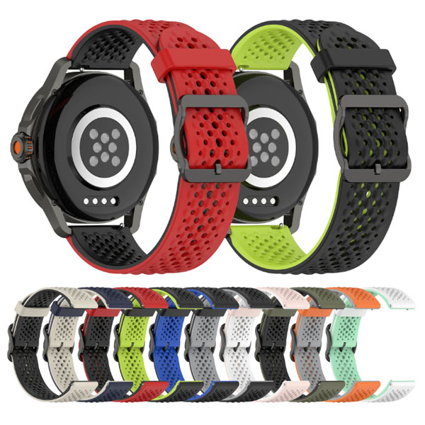   22mm two-tone Breathable silicone strap For MI S4 Sport  _1