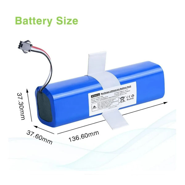   Aleaivy  14.4V Battery Pack 5200mAh For XiaoMi Lydsto R1 Viomi S9 Roidmi Eve Plus Rechargeable Li-ion Battery Robot Vacuum Cleaner  _1