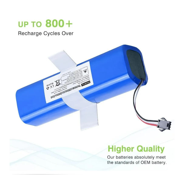   Aleaivy  14.4V Battery Pack 5200mAh For XiaoMi Lydsto R1 Viomi S9 Roidmi Eve Plus Rechargeable Li-ion Battery Robot Vacuum Cleaner  _4